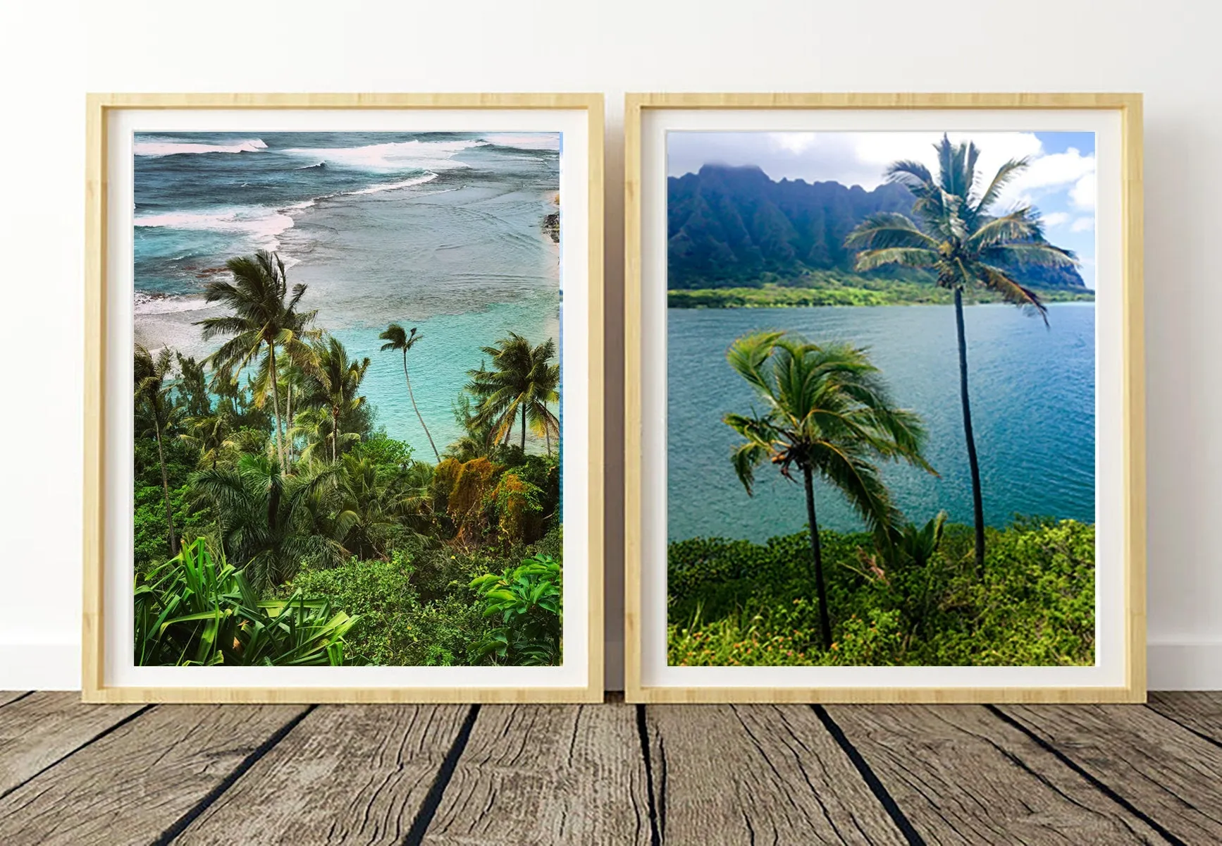 Set of 2: "Na Pali Coast" and "Chinaman's Hat" Wall Art