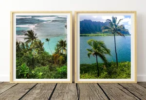 Set of 2: "Na Pali Coast" and "Chinaman's Hat" Wall Art