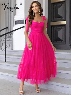 Sexy Backless Mesh Maxi Slip Dress