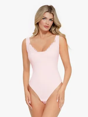 Shapewear Modal Tummy Control Inner Lace Cami Bodysuit