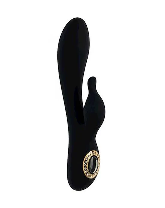Share Satisfaction Adia Luxury Gemmed Rabbit Vibrator | Black