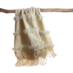 Sheepskin Throw Blanket - Simple Striped