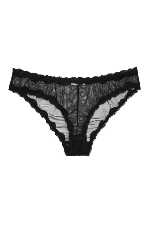 Sheer Tulle Bikini- Black