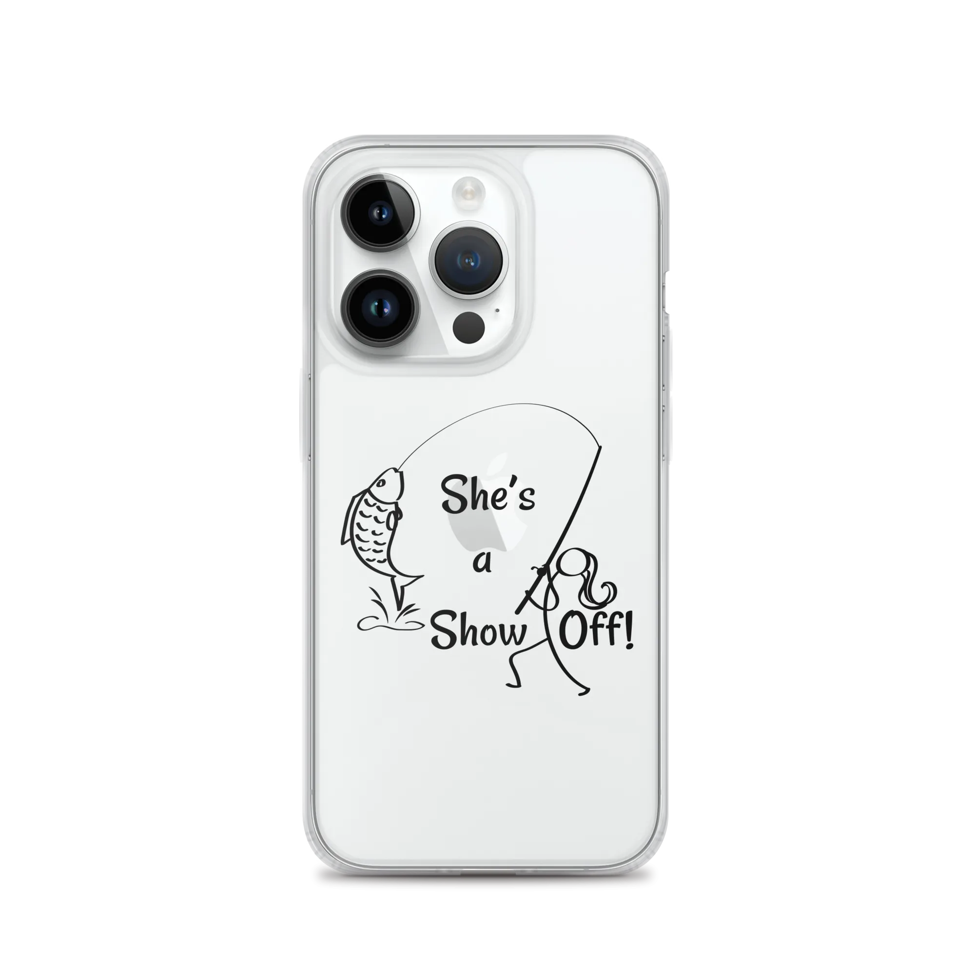 She's a Show Off, iPhone Case, X/XS, XR thru 13 & 14 Series_Black-Design