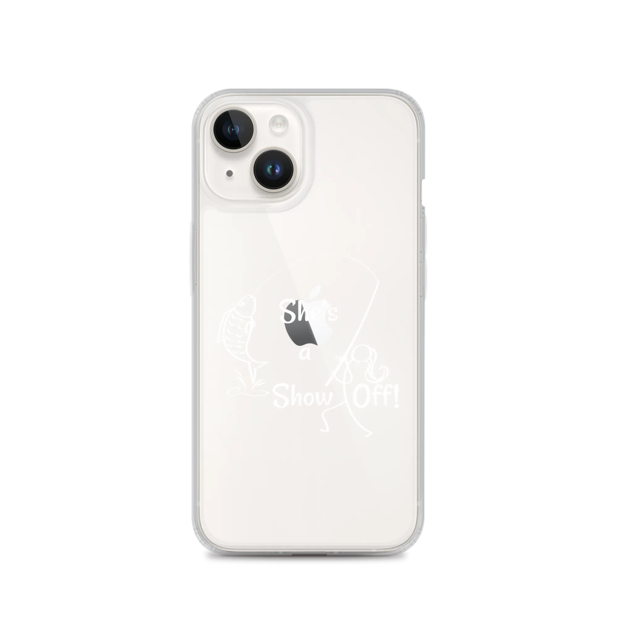 She's a Show Off, iPhone Case, X/XS, XR thru 13 & 14 Series_White-Design