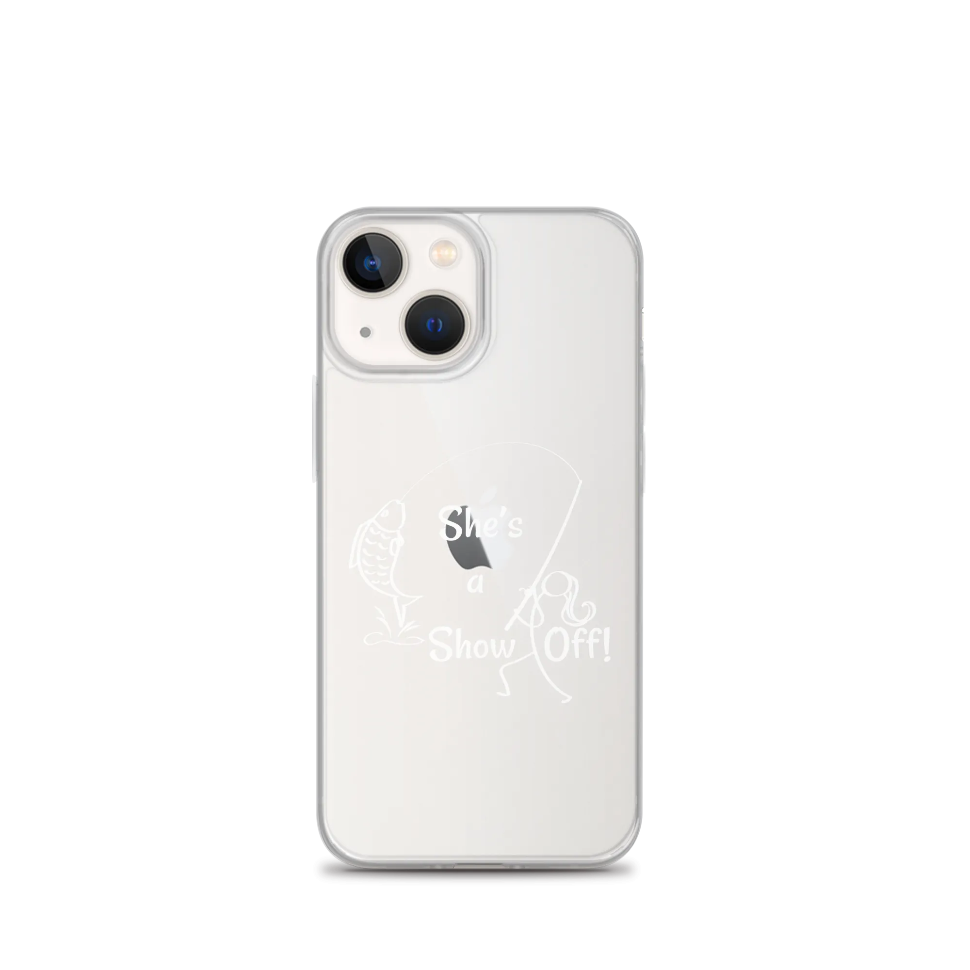 She's a Show Off, iPhone Case, X/XS, XR thru 13 & 14 Series_White-Design