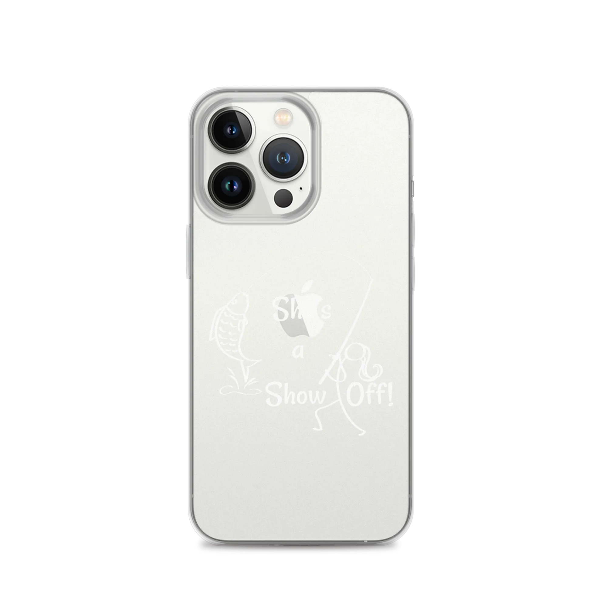 She's a Show Off, iPhone Case, X/XS, XR thru 13 & 14 Series_White-Design