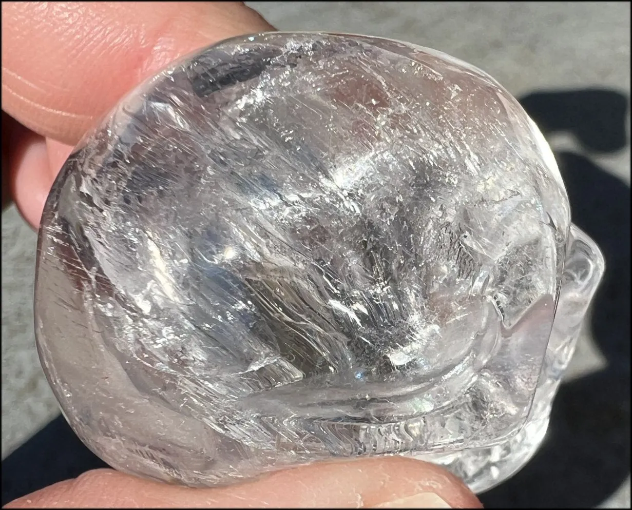 Shimmery Quartz Crystal Skull - Focus, Transformation of energy