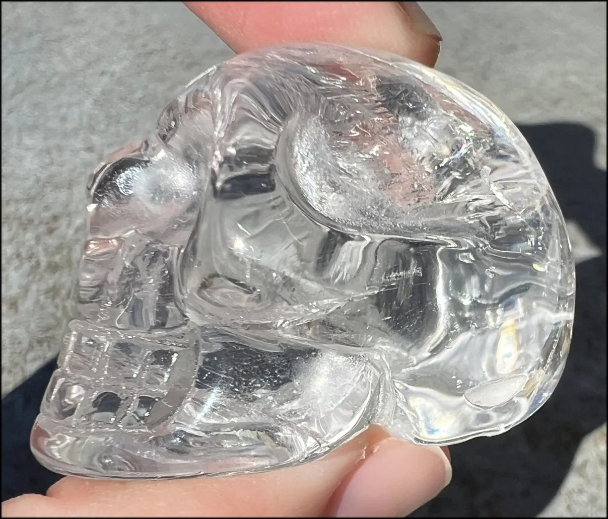 Shimmery Quartz Crystal Skull - Focus, Transformation of energy