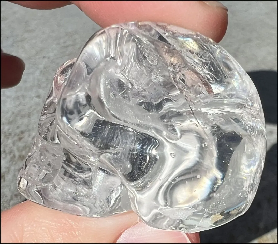 Shimmery Quartz Crystal Skull - Focus, Transformation of energy