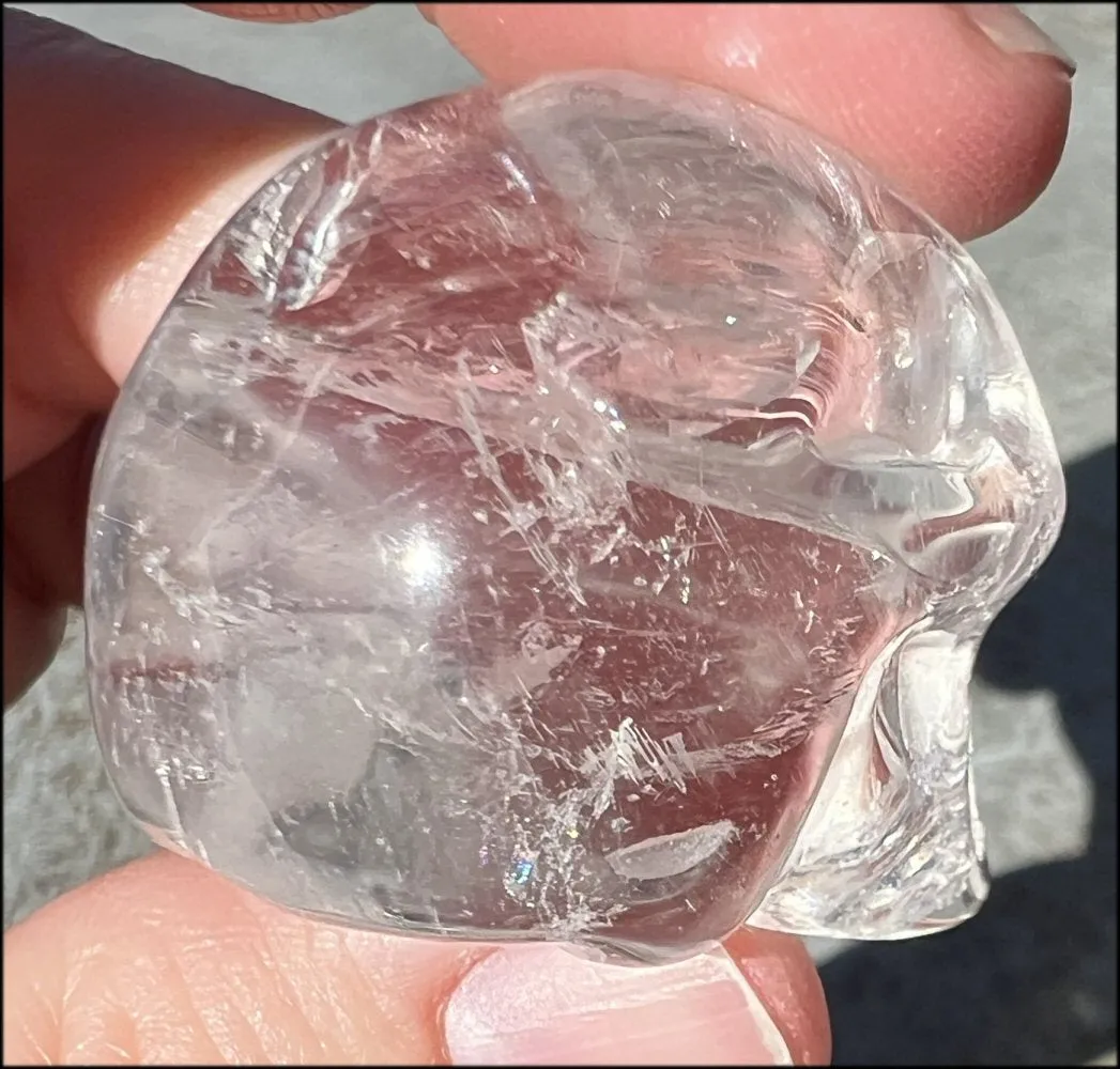 Shimmery Quartz Crystal Skull - Focus, Transformation of energy