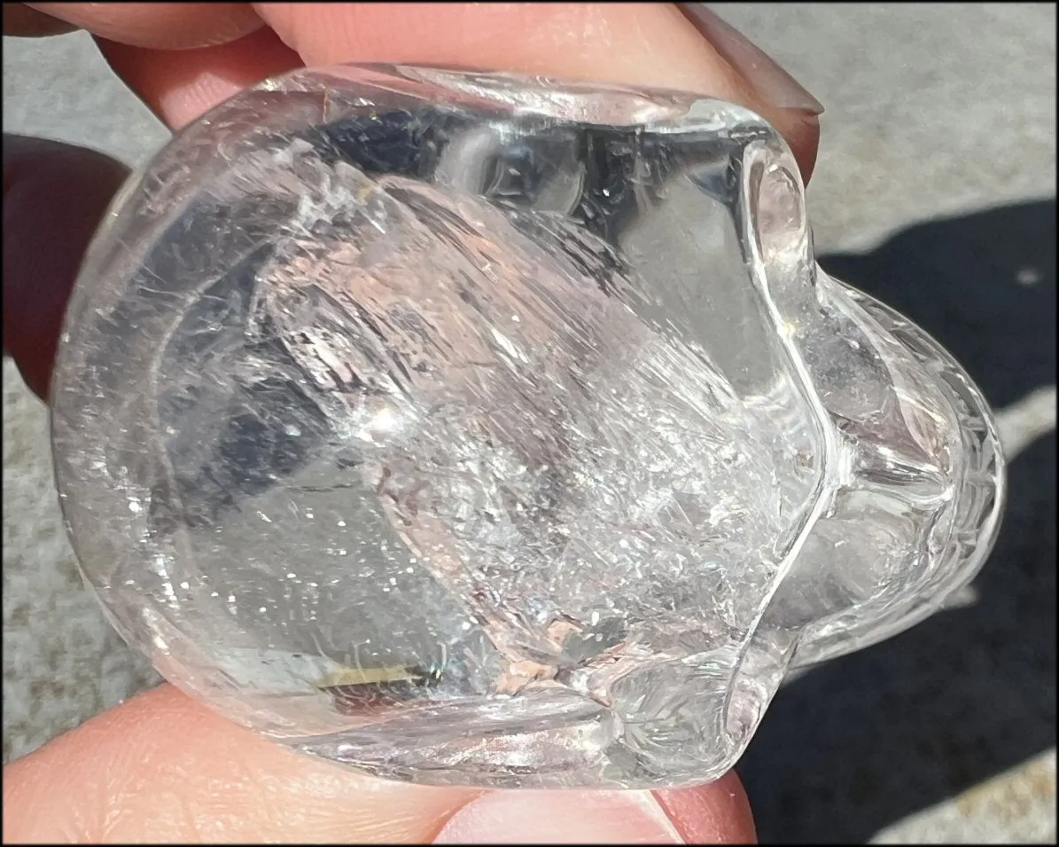 Shimmery Quartz Crystal Skull - Focus, Transformation of energy