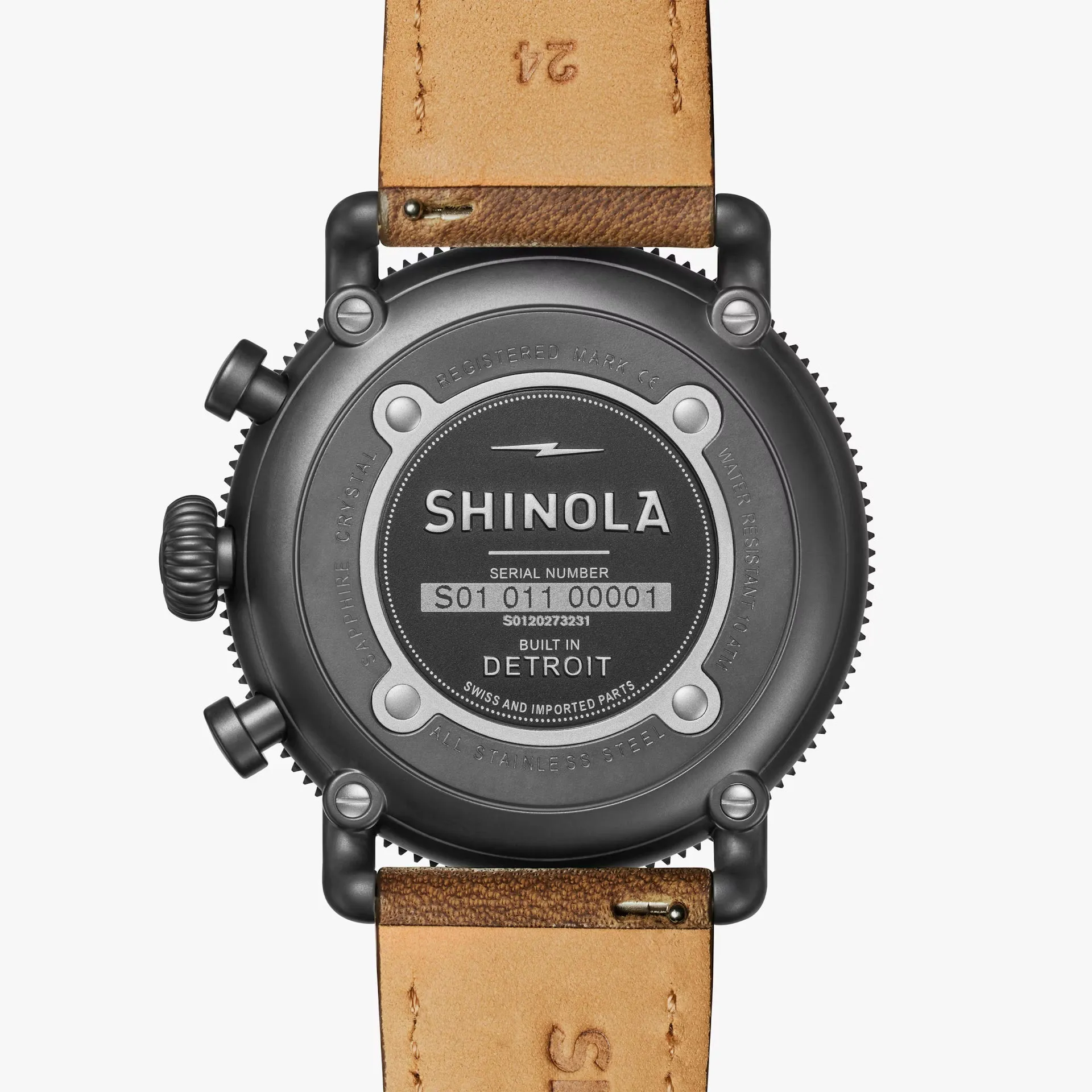 Shinola 48MM Runwell Sport Chrono 48mm Dark Camel Brown Watch S0120273231