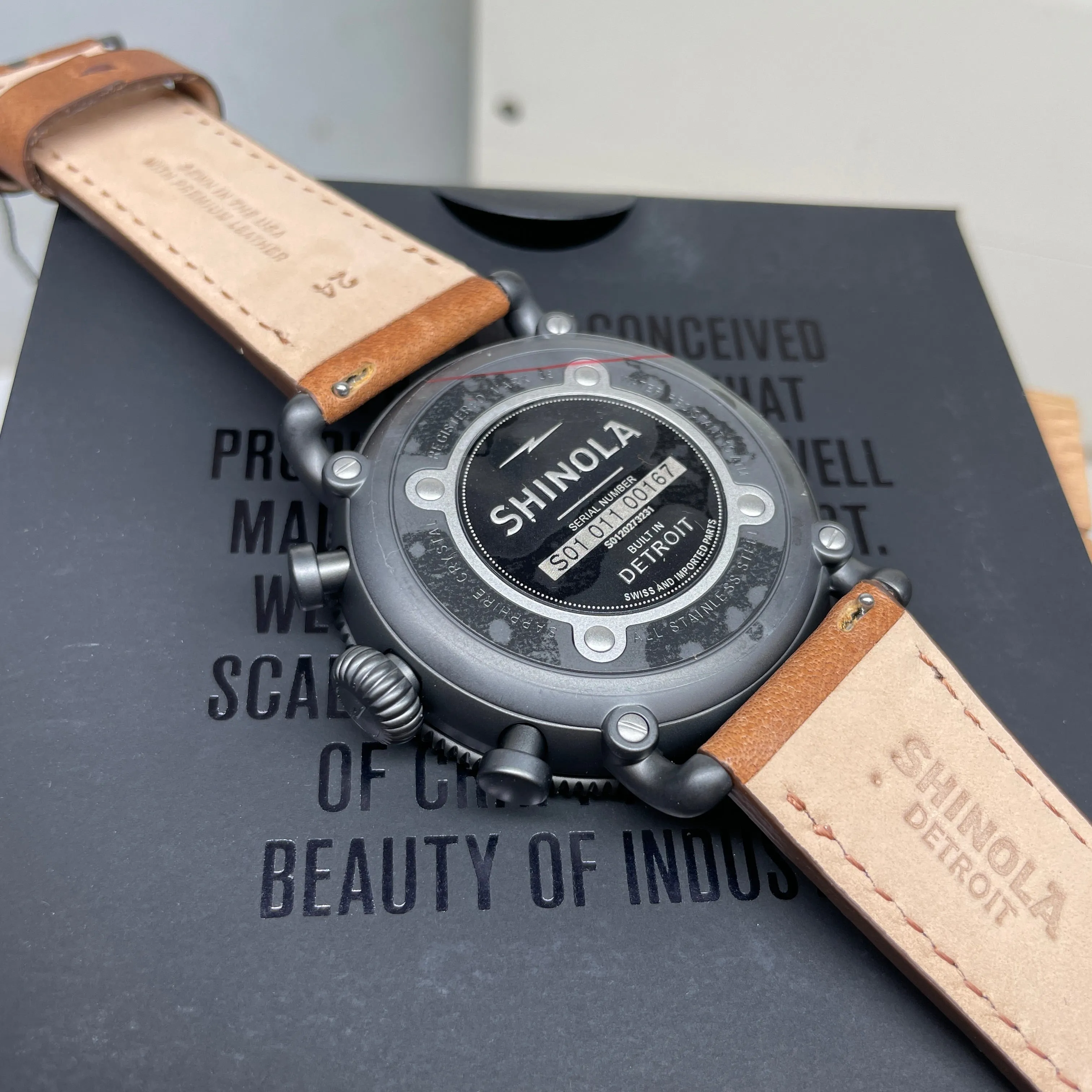 Shinola 48MM Runwell Sport Chrono 48mm Dark Camel Brown Watch S0120273231