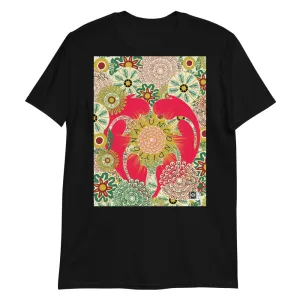 Short sleeve tee featuring a heart graphic with the message "unconditional." Colors:  black, white