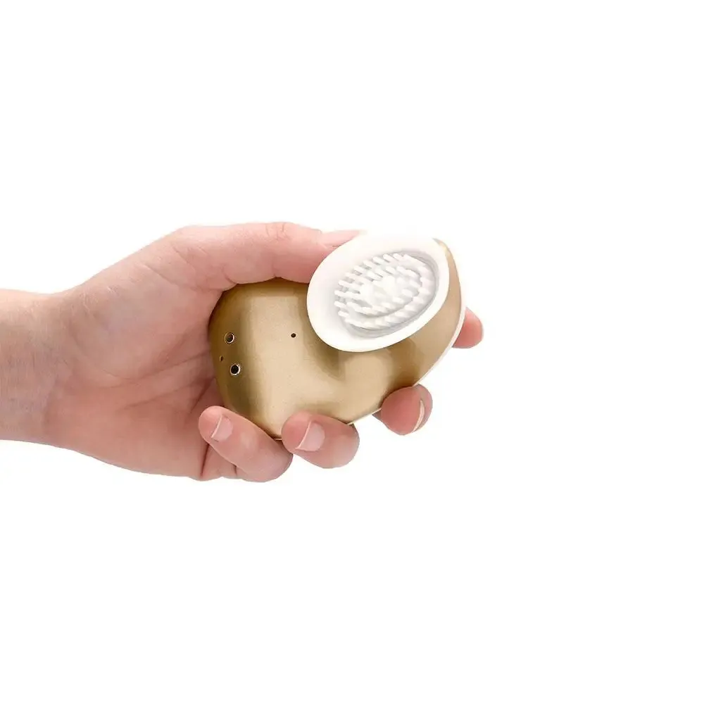 Shots Silicone Gold Rechargeable Clitoral Stimulator with Dual Motors
