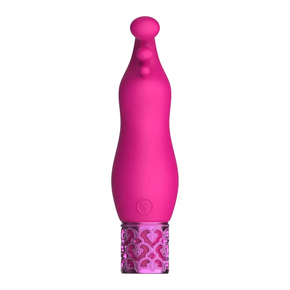 Shots Silicone Pink Rechargeable Mini Bullet Vibrator with Clit Stim