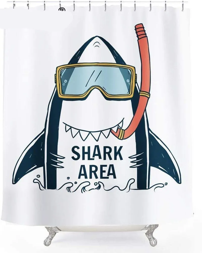 Shower Curtain: Shark Area