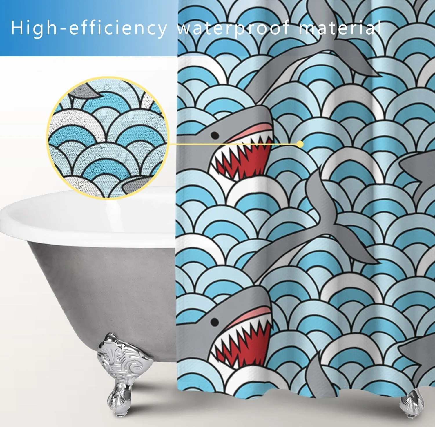 Shower Curtain: Shark Bite