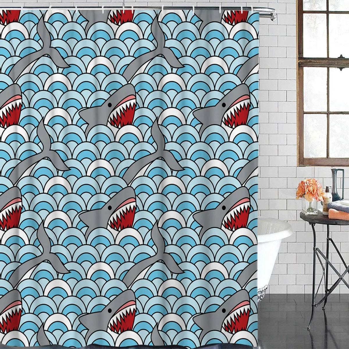 Shower Curtain: Shark Bite