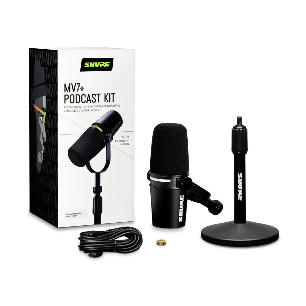 Shure Motiv MV7  Podcast Microphone Bundle Black