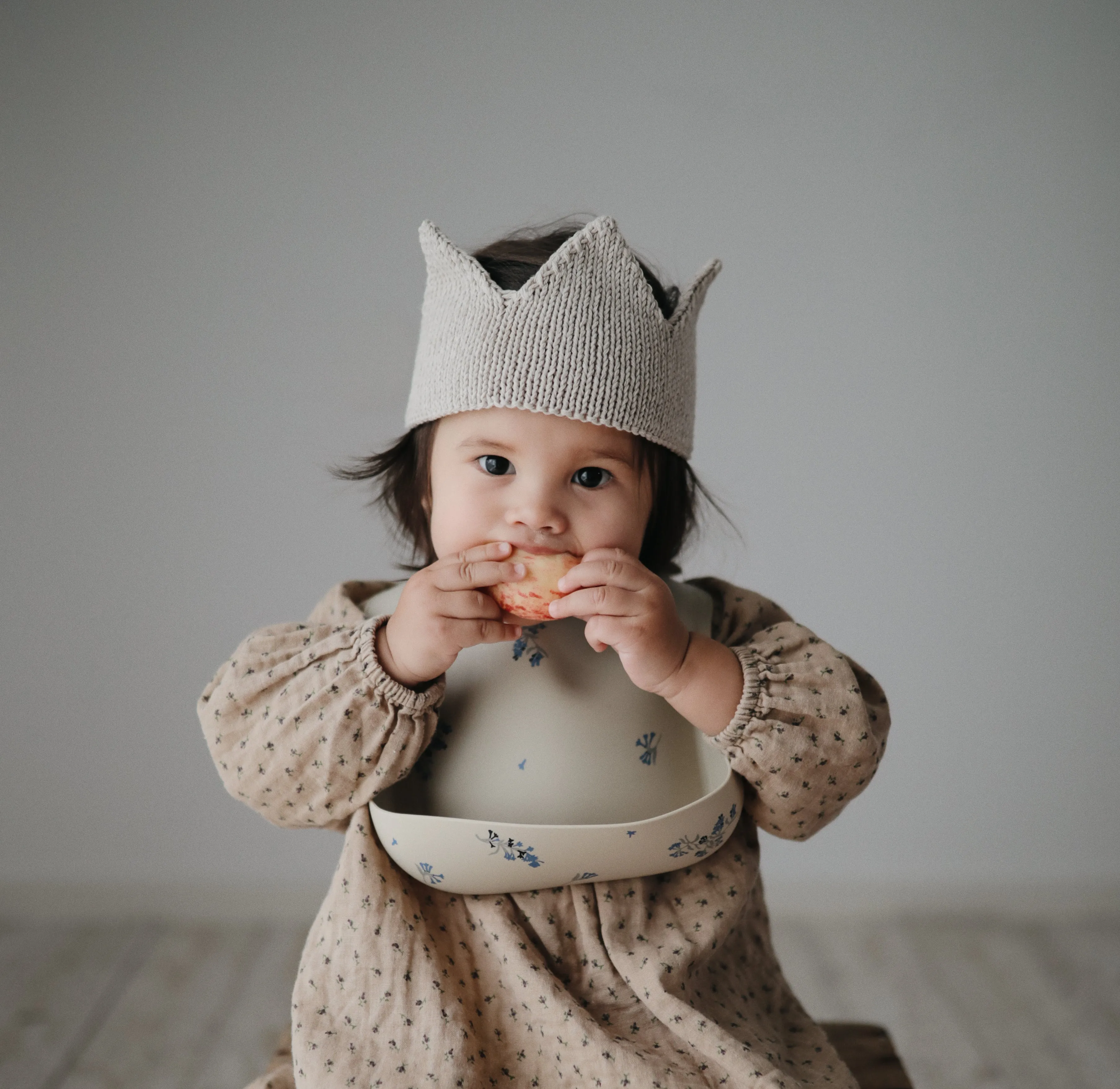 Silicone Baby Bib - Lilac Flowers