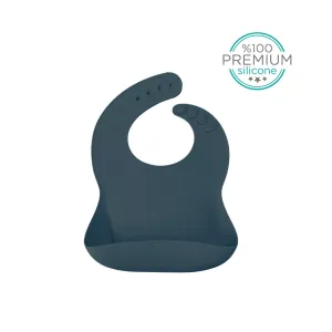 SILICONE BASIC BIB DEEP BLUE
