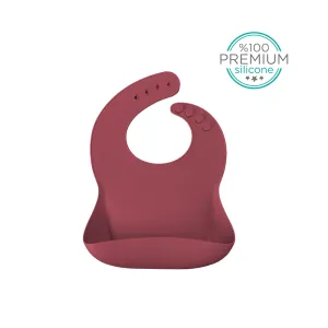 SILICONE BASIC BIB VELVET ROSE