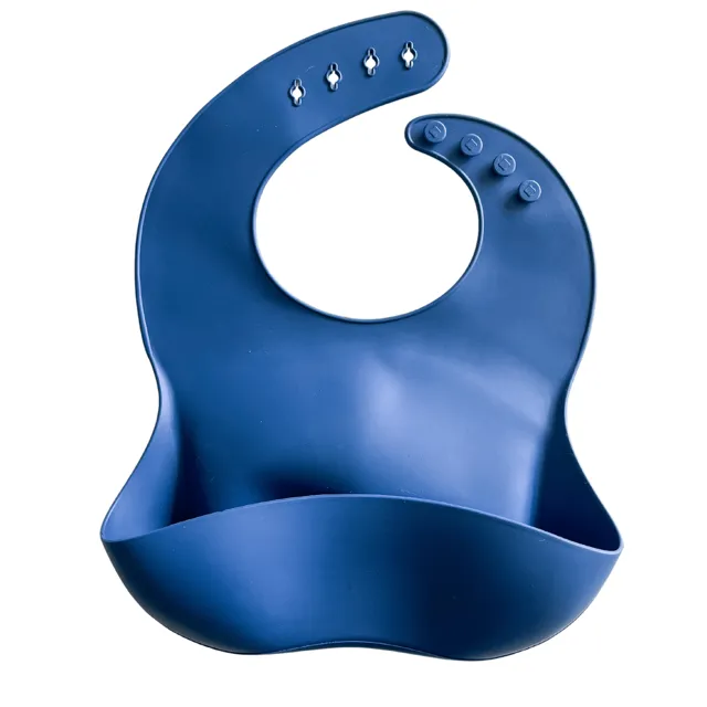 Silicone Feeding Bib | Navy