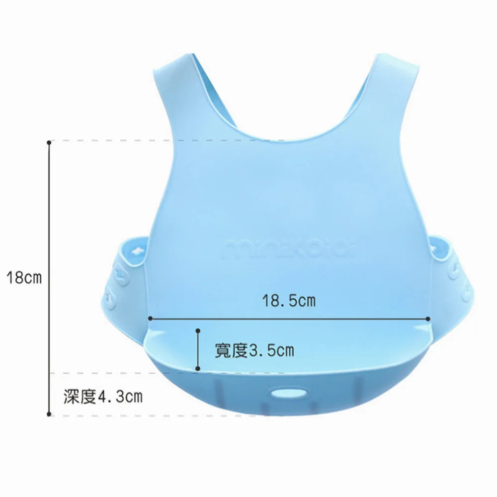 SILICONE FLEXI BIB BLUE