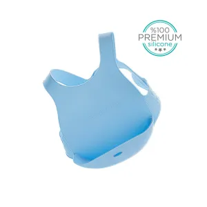 SILICONE FLEXI BIB BLUE