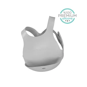 SILICONE FLEXI BIB GREY