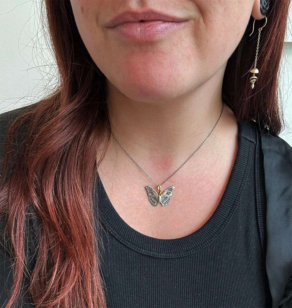 Silver & Gold Monarch Necklace