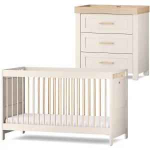 Silver Cross Seville 2 Piece Dresser Room Set - Cashmere Oak