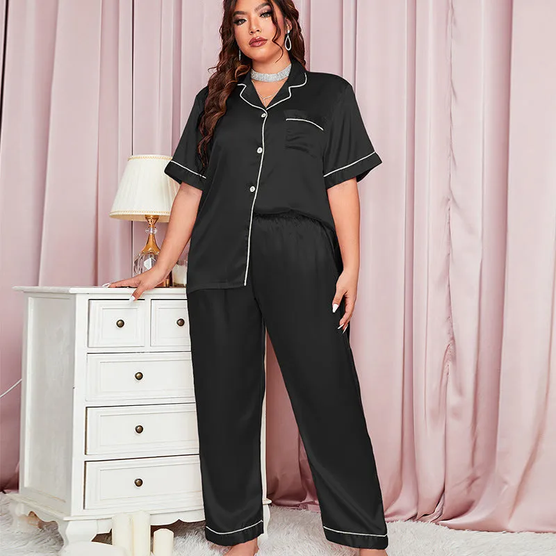 Simple and Casual Sleepwear for Women  Faux Silk Pajama Set