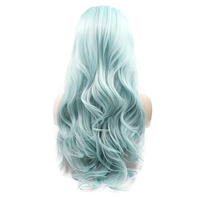(Simple Packed) Tiffany blue｜Synthetic Swiss Lace Front Wig