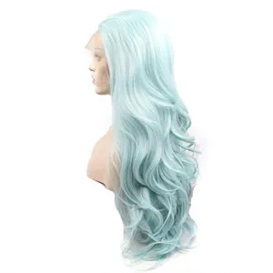 (Simple Packed) Tiffany blue｜Synthetic Swiss Lace Front Wig