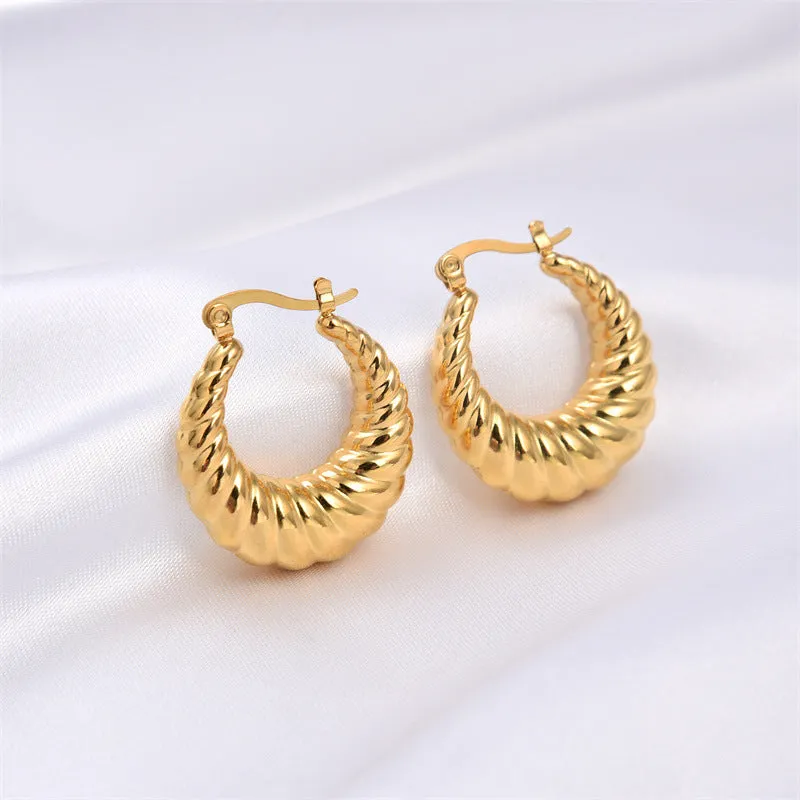 Simple Titanium Steel Earrings