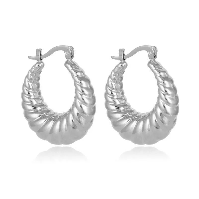 Simple Titanium Steel Earrings