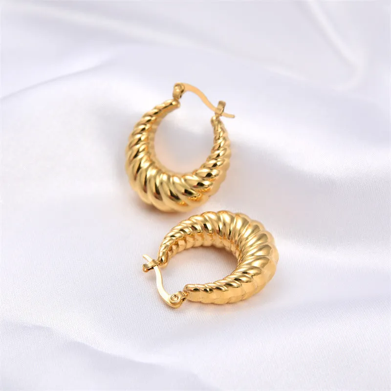 Simple Titanium Steel Earrings