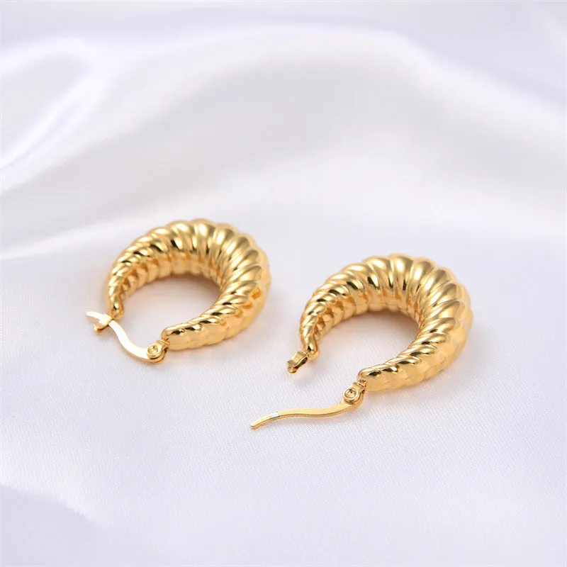 Simple Titanium Steel Earrings