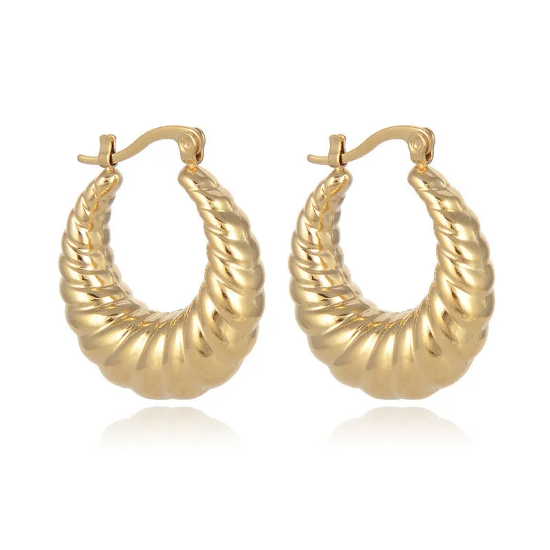 Simple Titanium Steel Earrings