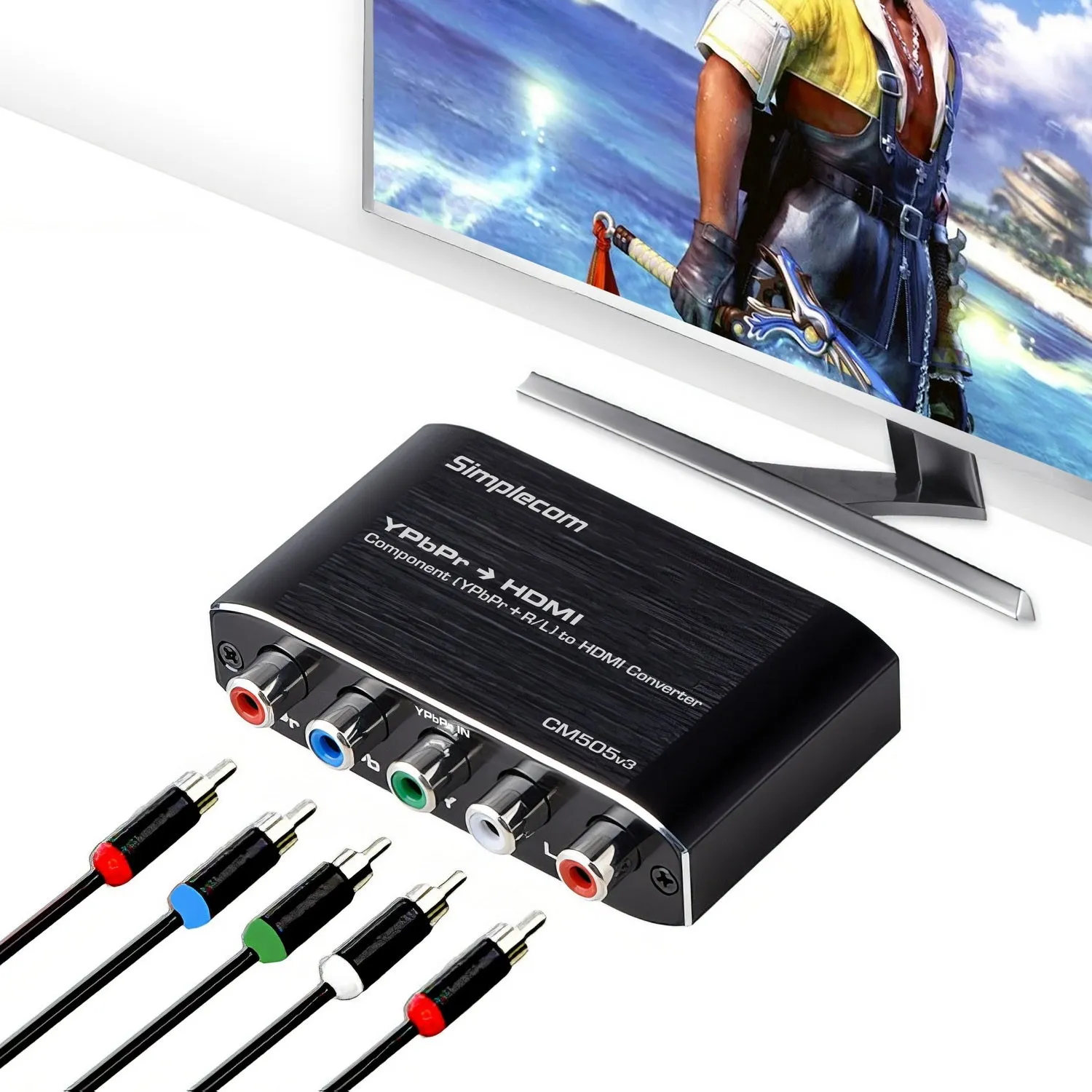 Simplecom CM505v3 Component (YPbPr   Stereo R/L) to HDMI Converter Full HD 1080p