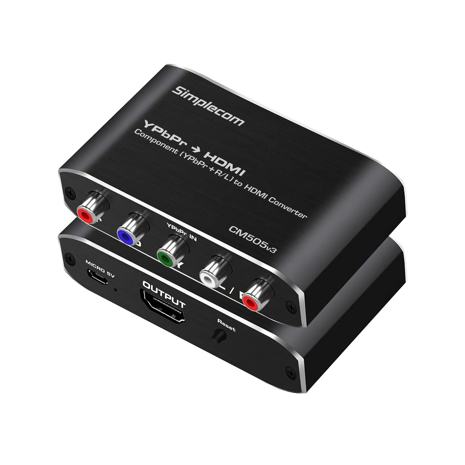 Simplecom CM505v3 Component (YPbPr   Stereo R/L) to HDMI Converter Full HD 1080p