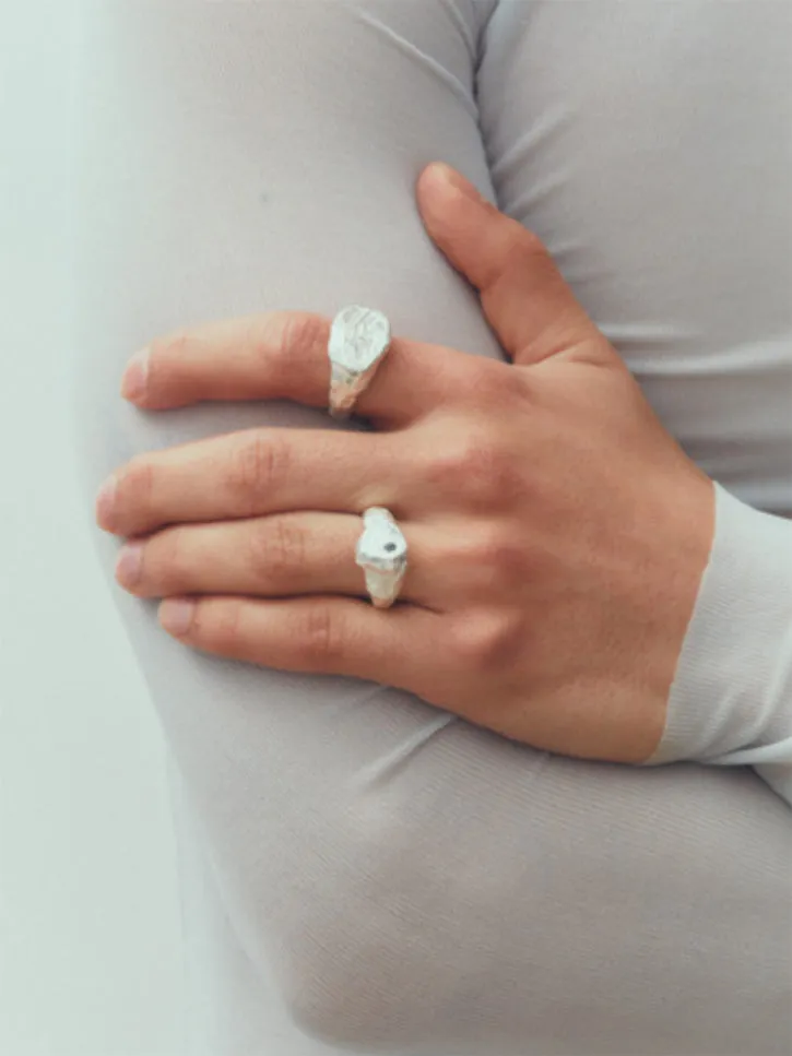 Simuero Agosto Ring, Silver
