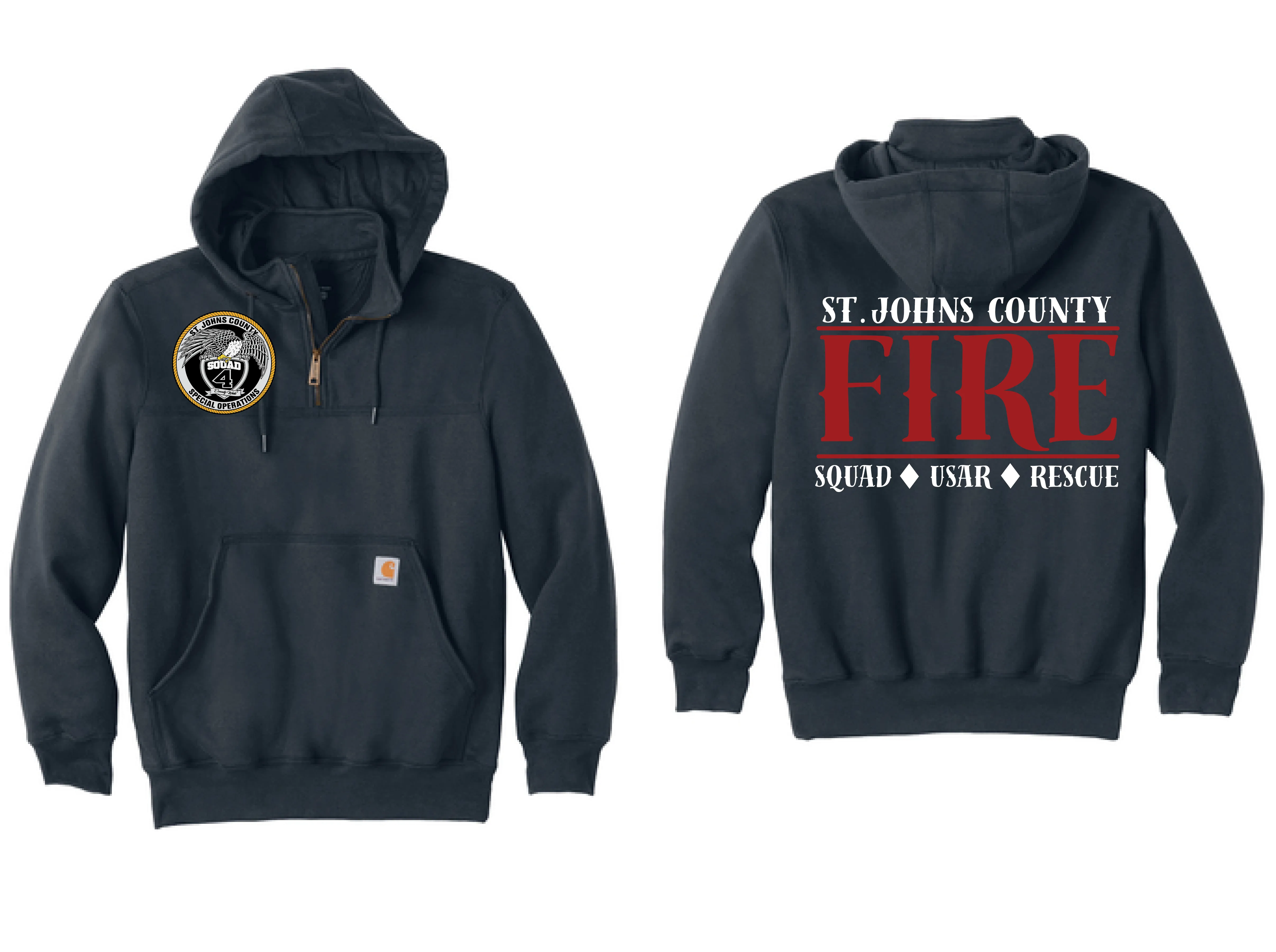 SJCFR Station 4 Carhartt Quarter Zip Hoodie