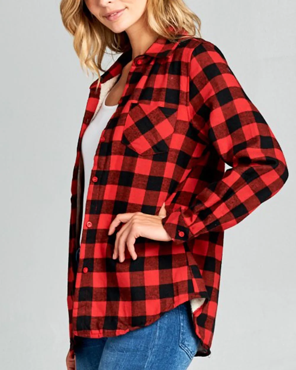 Ski Lodge Plaid Flannel in Red