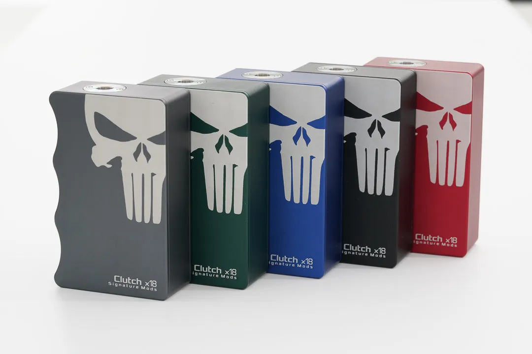 Skull Edition Signature Mods DOVPO Clutch X18 Dual 18650 Mechanical Mod – Red, Green, Blue, Gunmetal, Black | Advanced Vaping Mod