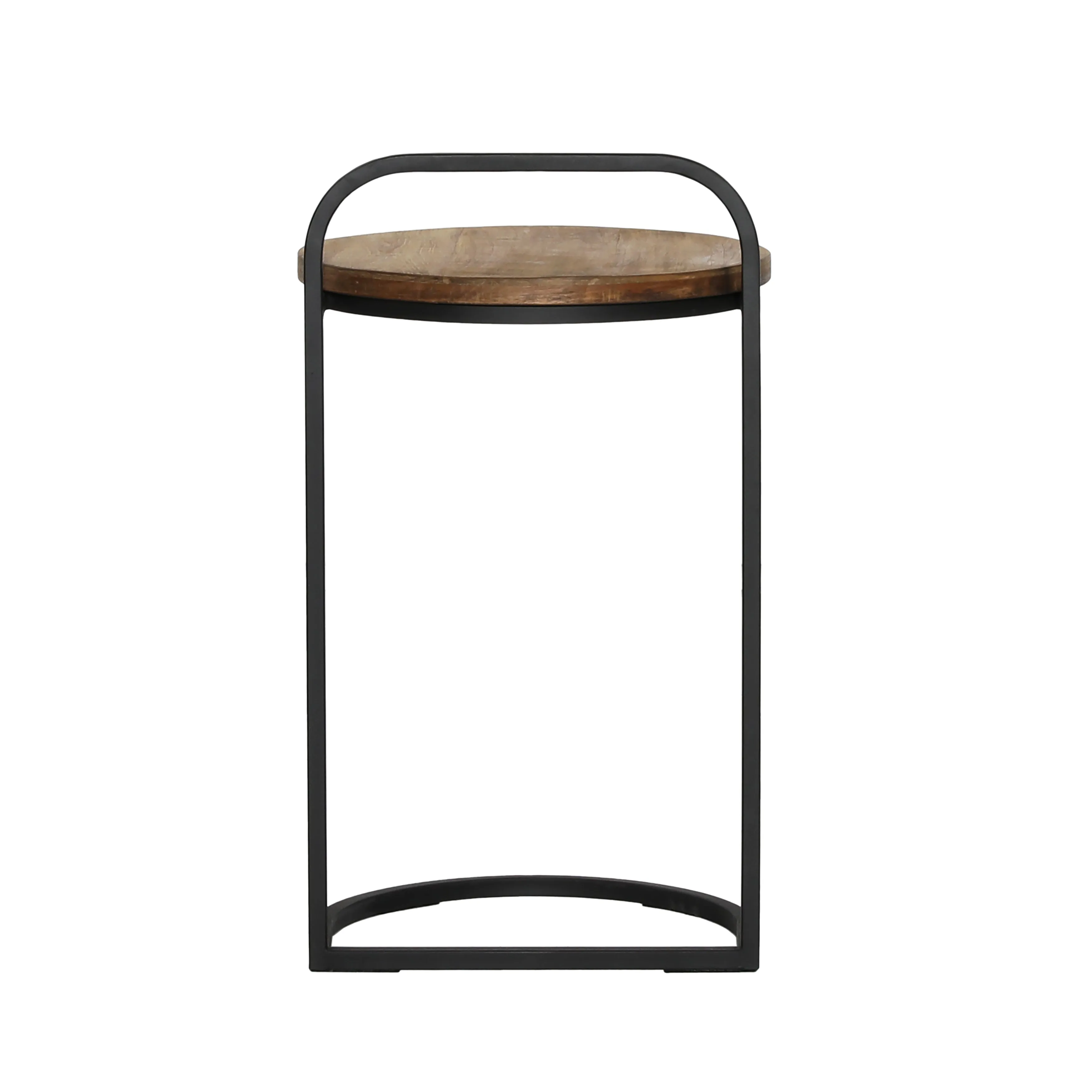 Sleek Tech Station: Modern Teak End Table