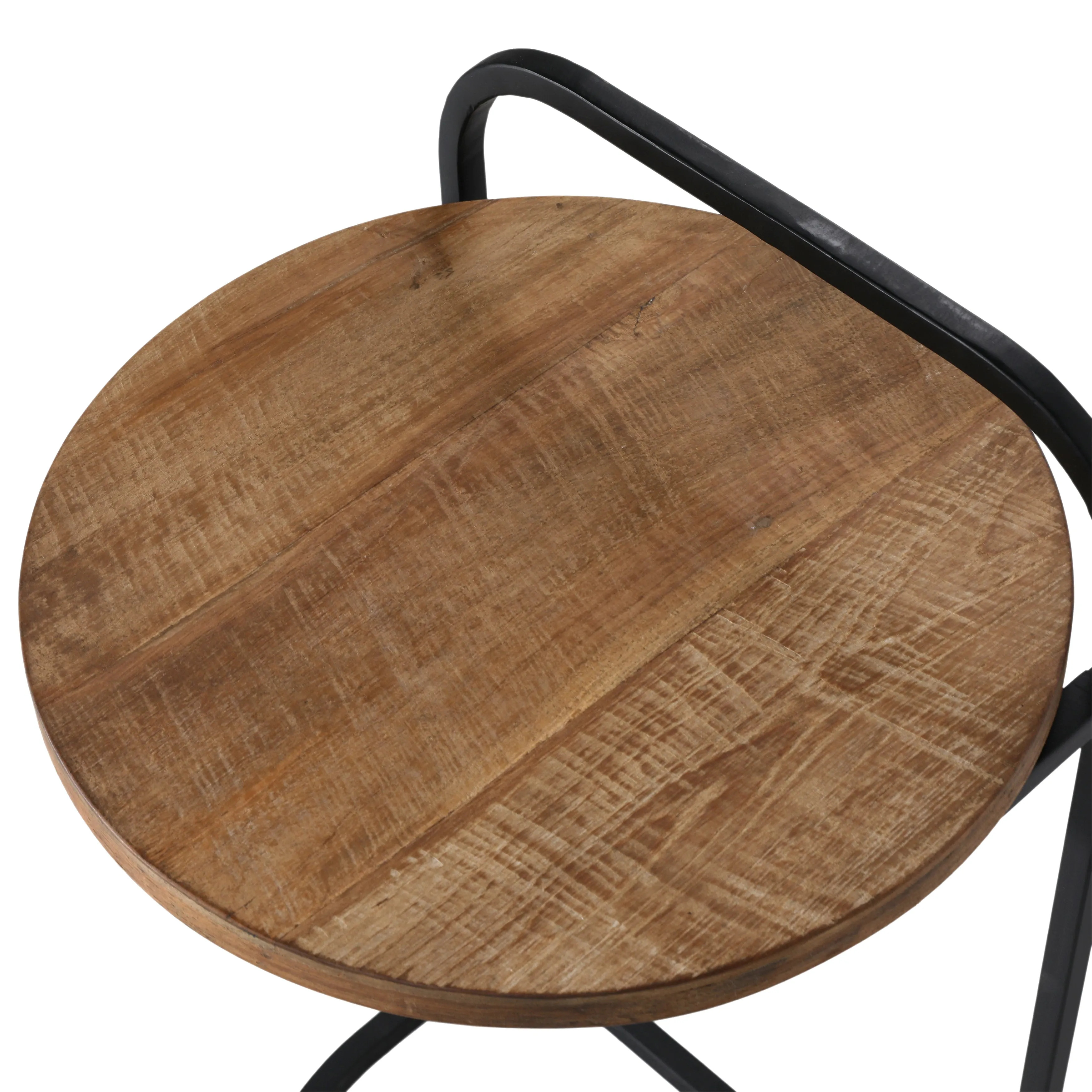 Sleek Tech Station: Modern Teak End Table